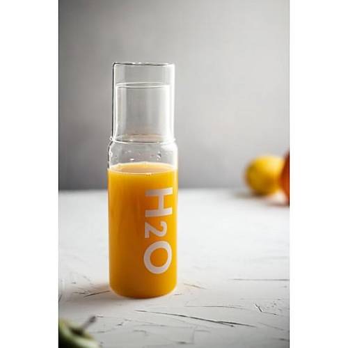 Borosilikat Cam Beyaz Ba�ucu S�rahisi & Cam S�rahi * 600 ml