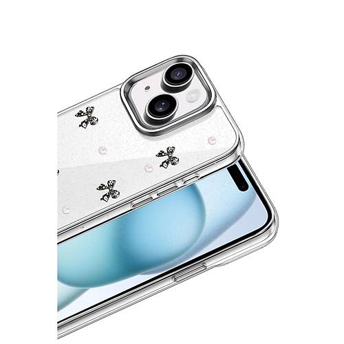 iPhone 15 Plus Fiyonk Desenli Kapak - Desen 8