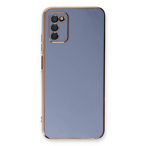 Galaxy A03S K�l�f Volet Silikon - Mavi