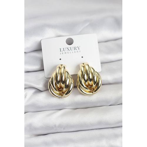 Pirin� Gold Renk Vintage Kad�n K�pe