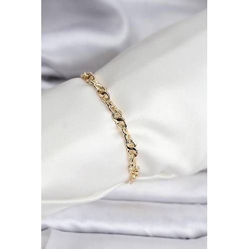 14K Gold Renk Kaplama Zincir Model CM Kad�n Bileklik