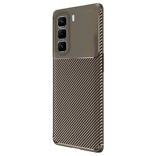 Hot 50 Pro Plus 4G Auto Focus Karbon Kapak - Kahverengi