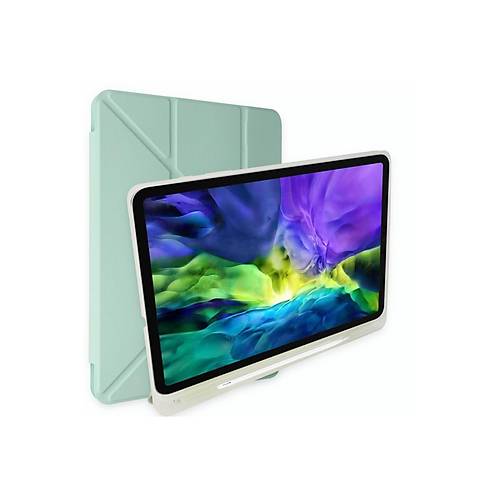 iPad 2022 10.9 (10.nesil) K�l�f Kalemlikli Mars Tablet K�l�f� - A��k Ye�il