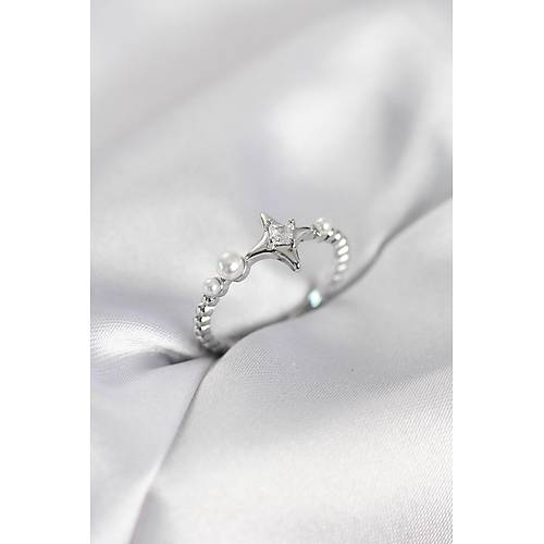 Minimal Kutup Y�ld�z� Model Zirkon Ta�l� G�m�� Renk Kad�n Y�z�k