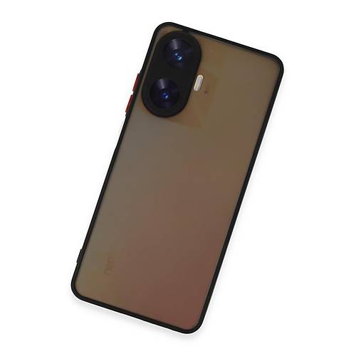 Realme C55 K�l�f Montreal Silikon Kapak - Siyah