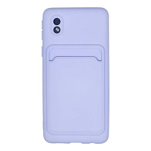 Galaxy A01 Core K�l�f Kelvin Kartvizitli Silikon - Lila