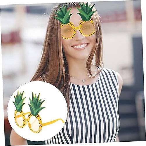 Tropikal Hawaii Ananas �ekilli Parti G�zl��� 9.5 x 14 cm