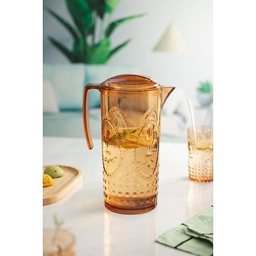 Akrilik Bal S�rahi 2,3 lt Ve 6'l� Su Me�rubat Kahve Yan� Barda�� 400 ml Seti