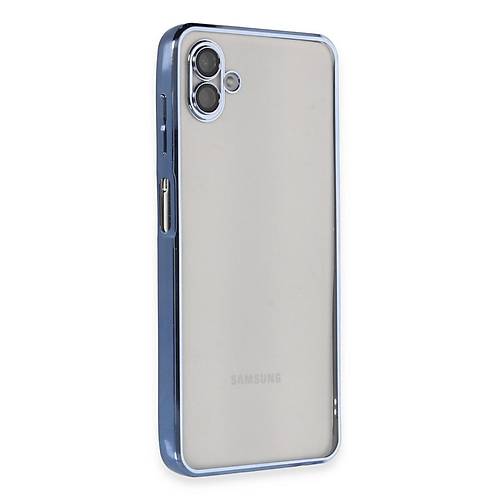 Galaxy A04 K�l�f Razer Lensli Silikon - A��k Mavi
