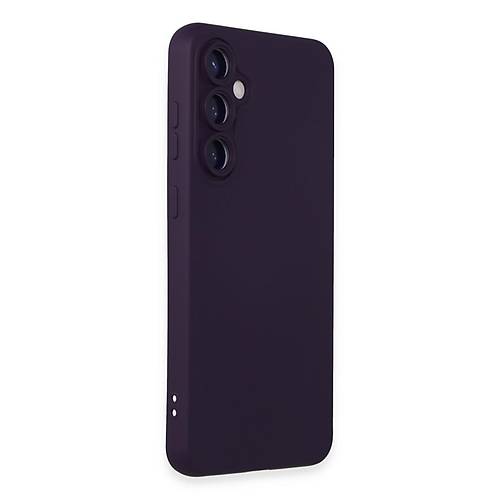 Galaxy S24 K�l�f Nano i�i Kadife Silikon - Mor