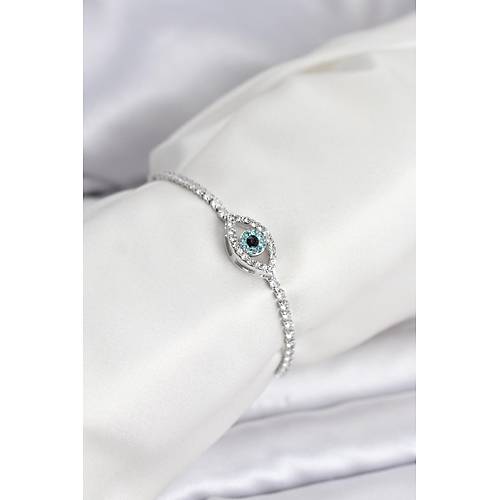 G�z Model Zirkon Ta�l� G�m�� Renk Asans�rl� Su Yolu Bileklik