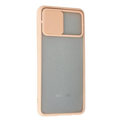 Galaxy A02 K�l�f Palm Buzlu Kamera S�rg�l� Silikon - Pembe