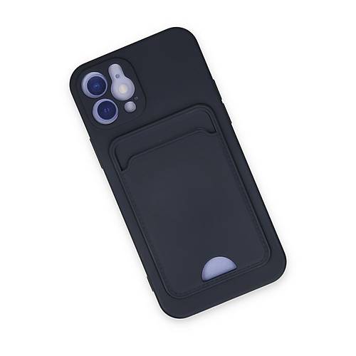 iPhone 12 K�l�f Kelvin Kartvizitli Silikon - Lacivert