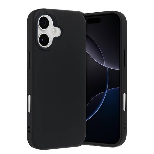 iPhone 17 Nano i�i Kadife Silikon - Siyah