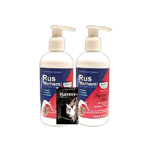 Playboy T�y D�k�c� Krem2 Adet x 250 ml Ceviz S�tl� & Cevizli Rus Merhemi + Yan�nda Jel