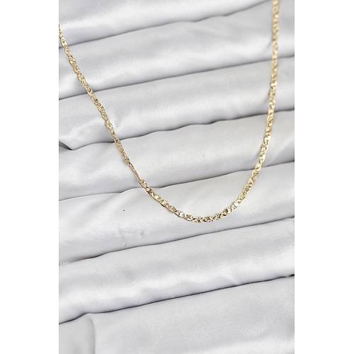 CM 14K Gold Renk Pirin� Lazer Model 60 cm Kad�n Kolye