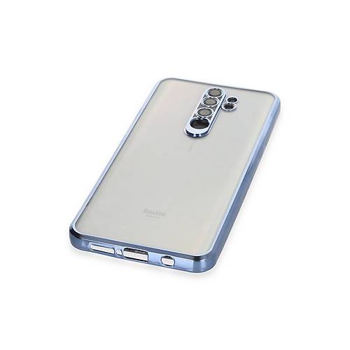 Redmi Note 8 Pro K�l�f Razer Lensli Silikon - A��k Mavi