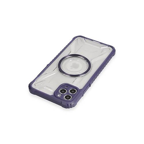 iPhone 11 Pro Max K�l�f Prag Magneticsafe Kapak - Derin Mor