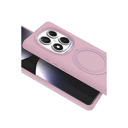 Redmi Note 14 Pro 5G Regal Magsafe Standl� Kapak - A��k Pembe
