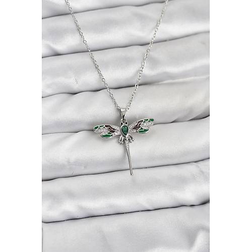 316L �elik Zincir G�m�� Renk Yusuf�uk Model Zirkon Ta�l� Kad�n Kolye