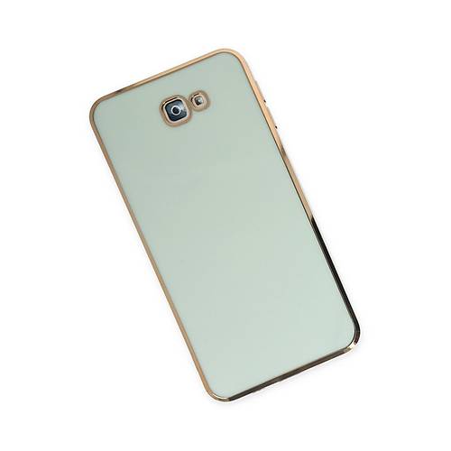 Galaxy J7 Prime K�l�f Volet Silikon - A��k Ye�il