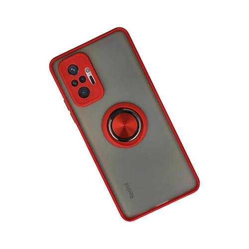 Redmi Note 10 Pro K�l�f Montreal Y�z�kl� Silikon Kapak - K�rm�z�