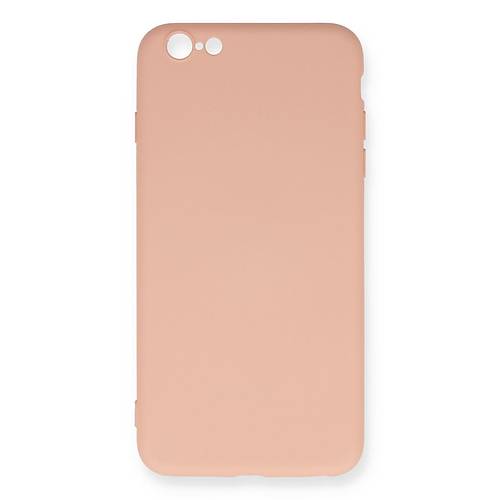 iPhone 6 Plus K�l�f Nano i�i Kadife Silikon - Pudra