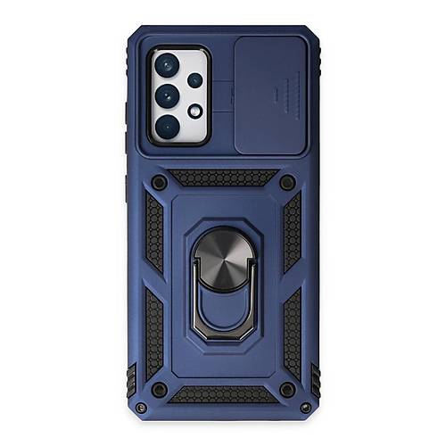 Galaxy A72 K�l�f Pars Lens Y�z�kl� Silikon - Lacivert