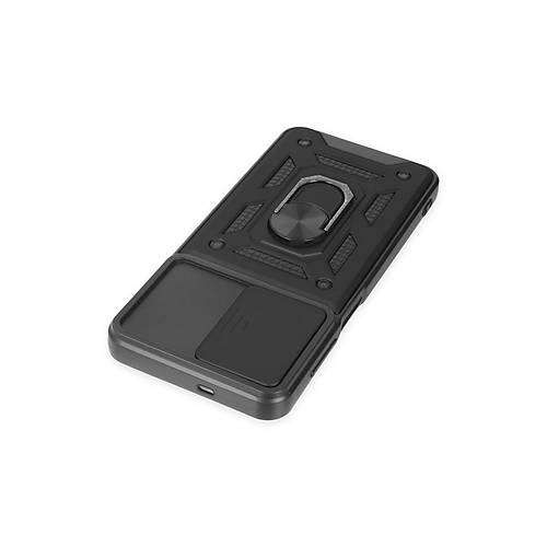 Galaxy A04S K�l�f Pars Lens Y�z�kl� Silikon - Siyah