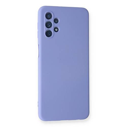 Galaxy A52 K�l�f Nano i�i Kadife Silikon - Lila