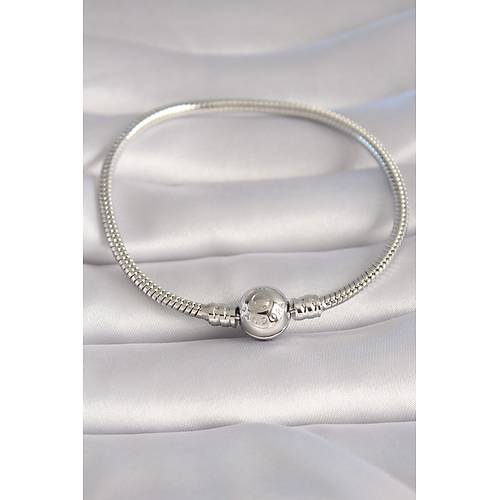 Pirin� G�m�� Renk ��leme Detay Charm Model Kad�n Bileklik