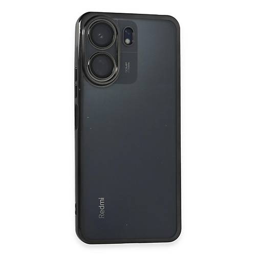 Redmi 13C K�l�f Razer Lensli Silikon - Siyah