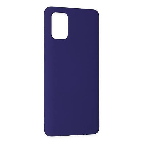 Galaxy A71 K�l�f Nano i�i Kadife Silikon - Mor