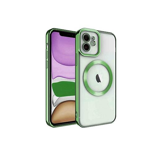 iPhone 11 K�l�f Kross Magneticsafe Kapak - Koyu Ye�il