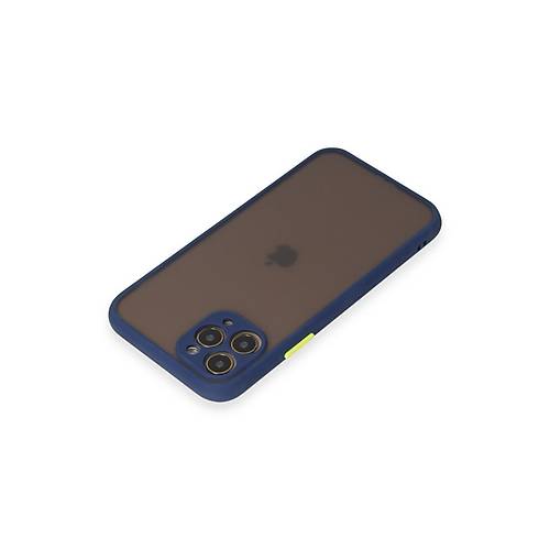 iPhone 11 Pro K�l�f Montreal Silikon Kapak - Lacivert