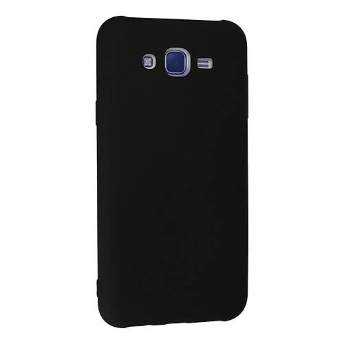 Galaxy J7 K�l�f Nano i�i Kadife Silikon - Siyah