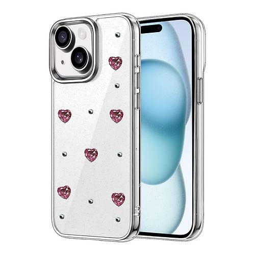 iPhone 15 Plus Fiyonk Desenli Kapak - Desen 3