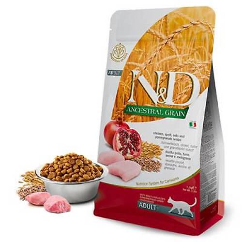 N&D Ancestral Grain Tavuklu Narl� D���k Tah�ll� Yeti�kin Kedi Mamas� 5 Kg
