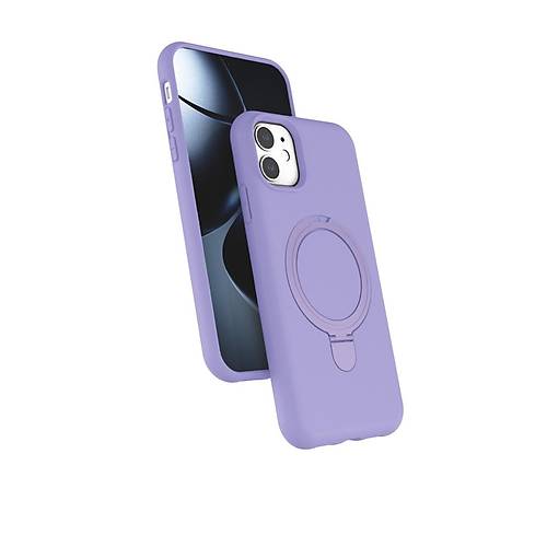 iPhone 11 Regal Magsafe Standl� Kapak - Lila