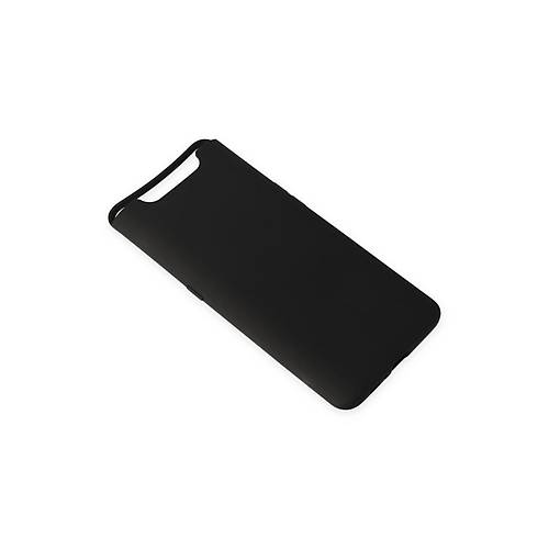 Galaxy A80 K�l�f Nano i�i Kadife Silikon - Siyah