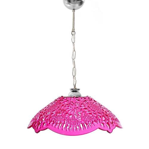 Pembe Akrilik Avize Modern Dekoratif Ayd�nlatma 35x35x12 cm