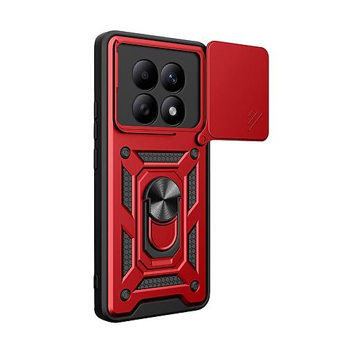 Redmi Note 15 4G Pars Lens Y�z�kl� Silikon - K�rm�z�