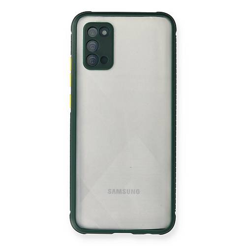 Galaxy A02S K�l�f Miami �effaf Silikon - Koyu Ye�il