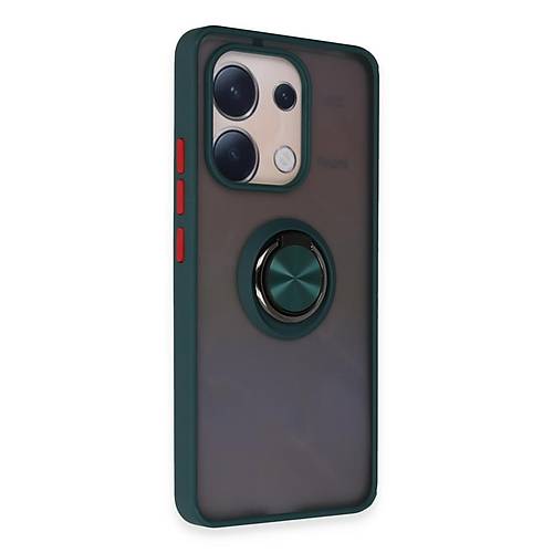 Redmi Note 13 4G K�l�f Montreal Y�z�kl� Silikon Kapak - Ye�il