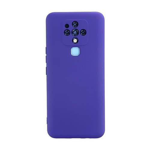 Camon 16 K�l�f Nano i�i Kadife Silikon - Mor