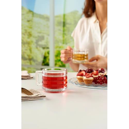 6�l� Cam �ay Kahve Sunum Fincan� 150 ml