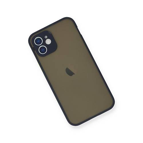 iPhone 12 Mini K�l�f Montreal Silikon Kapak - Lacivert