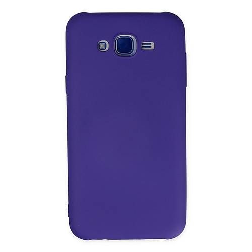 Galaxy J7 K�l�f Nano i�i Kadife Silikon - Mor