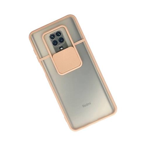Redmi Note 9 Pro K�l�f Palm Buzlu Kamera S�rg�l� Silikon - Pembe