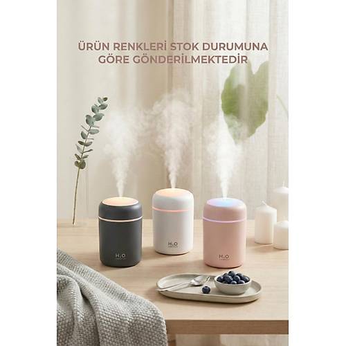 300 ml LED I��kl� Hava Nemlendirici & Pratik Oda Kokusu Dif�z�r� (7 cm x 11 cm)